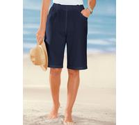 Bermudas CLASSIC BASICS, Damen, Gr. 40, Normalgrößen, blau (marine), 100% Baumwolle, unifarben, knielang, Hosen Bermudas (764990-40) marine