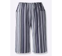 Bermudas CLASSIC BASICS, Damen, Gr. 40, Normalgrößen, schwarz (schwarz, gestreift), 100% Baumwolle, gemustert, gestreift, mehrfarbig, knielang, Hosen Bermudas (823732-40) schwarz, gestreift