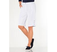 Bermudas CLASSIC BASICS, Damen, Gr. 40, Normalgrößen, weiß, 100% Polyester, unifarben, kurz, Hosen Bermudas (20580306-40) weiß