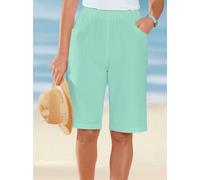 Bermudas CLASSIC BASICS, Damen, Gr. 48, Normalgrößen, blau (aqua), 100% Baumwolle, unifarben, knielang, Hosen Bermudas (765023-48) aqua