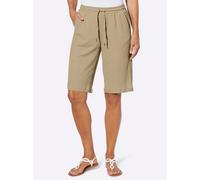 Bermudas CLASSIC BASICS, Damen, Gr. 54, Normalgrößen, beige, 97% Polyester, 3% Elasthan, unifarben, Hosen Bermudas (98855617-54) beige