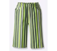 Bermudas CLASSIC BASICS, Damen, Gr. 54, Normalgrößen, grün (grün, gestreift), 100% Baumwolle, gemustert, gestreift, mehrfarbig, knielang, Hosen Bermudas (765063-54) grün, gestreift