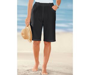 Bermudas CLASSIC BASICS, Damen, Gr. 56, Normalgrößen, schwarz, 100% Baumwolle, unifarben, knielang, Hosen Bermudas (850841-56) schwarz