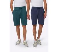 Bermudas CLASSIC, Herren, Gr. 60/62, Normalgrößen, bunt (marine, petrol), 100% Baumwolle, gemustert, mehrfarbig, kurz, Hosen Bermudas (58917360-60) marine, petrol