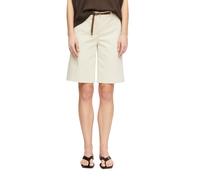 Bermudas COMMA, Damen, Gr. 40, N-Gr, oat milk, Web, Obermaterial: 65% Baumwolle, 32% Polyester, 3% Elasthan, unifarben, normal kniefrei, Hosen Bermudas, mit Flechtgürtel (40008452-40) oat milk