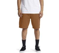 Bermudas DC SHOES "Carpenter Baggy 22", Herren, Gr. 30S, braun (braun overdye), 80% Baumwolle, 20% recycelte Baumwolle, Hosen Bermudas (32429702-30)