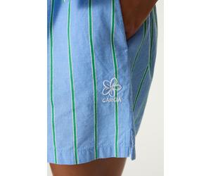 Bermudas GARCIA, Mädchen, Gr. 176, N-Gr, blau (pacific blau), Web, Obermaterial: 100% Baumwolle, bestickt, gestreift, regular fit ca. Mitte Oberschenkel, Hosen Bermudas, mit Logo Stickerei for GIRLS (