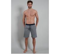 Bermudas GÖTZBURG "Brooklyn", Herren, Gr. 56 (XXL), N-Gr, blau (blau, mittel, minimal), Single Jersey, Obermaterial: 100% Baumwolle, gemustert, bequem knielang, Hosen Bermudas, Seitentaschen, Baumwoll