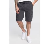 Bermudas H.I.S, Herren, Gr. 42, N-Gr, schwarz, Web, Obermaterial: 98% Baumwolle, 2% Elasthan, unifarben, normal knieumspielend, Hosen Bermudas (30297141-42) schwarz