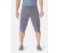 Bermudas HERO BY JOHN MEDOOX "HAMILTON Cargo Longbermuda", Herren, Gr. W32, Länge 35, grau (steel anthra), Sweatware, 100% Baumwolle, gerade kurz, Hosen Bermudas, Bermuda Casual Funktionsqualität für