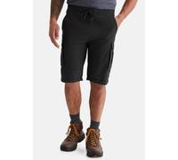 Bermudas HERO BY JOHN MEDOOX "HAMILTON Cargo Longbermuda", Herren, Gr. W38, Länge 35, schwarz asphalt, Sweatware, 70% Baumwolle, 30% Polyamid, gerade kurz, Hosen Bermudas, Bermuda Casual Funktionsqual