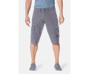 Bermudas HERO BY JOHN MEDOOX "HAMILTON Cargo Longbermuda", Herren, Gr. W40, Länge 35, grau (steel anthra), Sweatware, 100% Baumwolle, gerade kurz, Hosen Bermudas, Bermuda Casual Funktionsqualität für