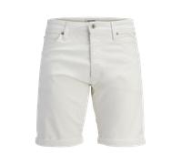 Bermudas JACK & JONES "JJIRICK JJFOX SHORTS AKM 340", Herren, Gr. XL, N-Gr, weiß, Web, Obermaterial: 76% Baumwolle, 22% Polyester, 2% Elasthan, unifarben, regular fit knielang, Hosen Bermudas (5218945