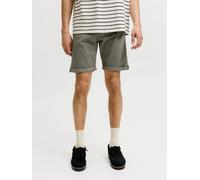 Bermudas JACK & JONES "JJIRICK JJFOX SHORTS AKM 340", Herren, Gr. XS, N-Gr, mulled basil, Web, Obermaterial: 76% Baumwolle, 22% Polyester, 2% Elasthan, unifarben, regular fit knielang, Hosen Bermudas,