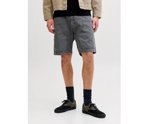 Bermudas JACK & JONES "JPSTTONY PAINTER SHORT 017 MID", Herren, Gr. S, N-Gr, grau (iron gate), Web, Obermaterial: 100% Baumwolle, unifarben, relaxed fit, Hosen Bermudas (18587934-S) iron gate