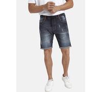 Bermudas JAN VANDERSTORM "Tiefbundbermuda LAMBRIT", Herren, Gr. 74, N-Gr, blau (dunkelblau), Obermaterial: 78% Baumwolle CO. 20% Polyester PES. 2% Elasthan EL., comfort fit, Hosen (14368727-74) dunkel