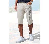 Bermudas JOHN DEVIN "- bedruckte Sommer Shorts aus elastischer Baumwollmischung", Herren, Gr. 32, N-Gr, beige, Web, Obermaterial: 98% Baumwolle, 2% Elasthan, unifarben, bequem kurz, Hosen Bermudas, mi