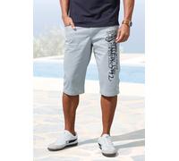 Bermudas JOHN DEVIN "- bedruckte Sommer Shorts aus elastischer Baumwollmischung", Herren, Gr. 33, N-Gr, hellgrau, Web, Obermaterial: 98% Baumwolle, 2% Elasthan, unifarben, bequem kurz, Hosen Bermudas,