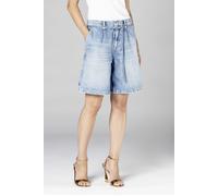 Bermudas JOOP JEANS "Eike", Damen, Gr. 29, N-Gr, medium blau, Denim/Jeans, Obermaterial: 100% Baumwolle, gerade kniefrei, Hosen Bermudas, mit filigranen Taillengürtel (44351916-29) medium blau