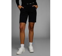 Bermudas KANGAROOS, Damen, Gr. 36, N-Gr, schwarz, angeraute Sweatware, Obermaterial: 95% Baumwolle, 5% Elasthan, unifarben, Basic normal, Hosen Bermudas, mit Logo-Gürtel (41247640-36)