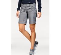 Bermudas KANGAROOS, Damen, Gr. 42, N-Gr, grau (hellgrau), Web, Obermaterial: 100% Baumwolle, unifarben, schmal kurz, Hosen Shorts Strandshorts, krempelbar, Topseller (440790-42) hellgrau