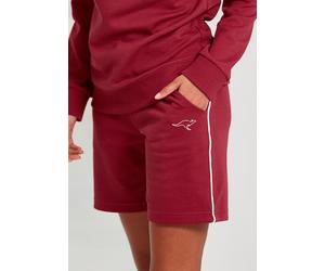 Bermudas KANGAROOS, Damen, Gr. 44/46, N-Gr, rot, Interlock, Obermaterial: 60% Baumwolle, 40% Polyester, unifarben, Basic, bequem ca. Mitte Oberschenkel, Hosen Bermudas Kurze Hose, mit schmalem Piping 