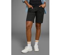 Bermudas KANGAROOS, Damen, Gr. 46, N-Gr, schwarz, Web, Obermaterial: 100% Baumwolle, unifarben, schmal kurz, Hosen Shorts Strandshorts, krempelbar, Topseller (634224-46) schwarz