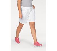 Bermudas KANGAROOS, Damen, Gr. 50, N-Gr, weiß, Web, Obermaterial: 100% Baumwolle, unifarben, schmal kurz, Hosen Bermudas, krempelbar (633902-50)