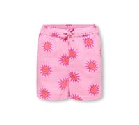 Bermudas KIDS ONLY "KOGTARA LIFE AOP SHORTS CS ZA WVN", Mädchen, Gr. 134, N-Gr, begonia pink aop:soleil, Web, Obermaterial: 100% Baumwolle, bedruckt, Basic ca. Mitte Oberschenkel, Hosen Bermudas (6542
