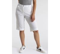 Bermudas KJBRAND "BETTY", Damen, Gr. 42, N-Gr, weiß, Web, Obermaterial: 47% Baumwolle, 45% Polyester, 6% Viskose, 2% Elasthan, Basic schmal, Hosen Bermudas, Sommerhose Wash & Go (42393037-42) weiß