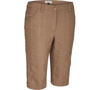 Bermudas KJBRAND "BETTY", Damen, Gr. 44, N-Gr, braun (taupe gestreift), Web, Obermaterial: 47% Baumwolle, 45% Polyester, 6% Viskose, 2% Elasthan, Basic schmal, Hosen Bermudas, Sommerhose Wash & Go (44