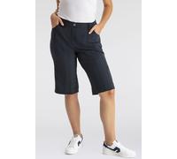 Bermudas KJBRAND "BETTY", Damen, Gr. 48, N-Gr, blau, Web, Obermaterial: 47% Baumwolle, 45% Polyester, 6% Viskose, 2% Elasthan, Basic schmal, Hosen Bermudas, Sommerhose Wash & Go (23535963-48) blau