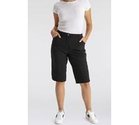 Bermudas KJBRAND "BETTY", Damen, Gr. 54, N-Gr, schwarz, Web, Obermaterial: 47% Baumwolle, 45% Polyester, 6% Viskose, 2% Elasthan, Basic schmal, Hosen Bermudas, Sommerhose Wash & Go (78905550-54) schwa