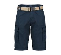 Bermudas LERROS "Cargobermuda inklusive Gürtel", Herren, Gr. 34, blau (classic navy), 100% Baumwolle, Hosen Bermudas (47847405-34) classic navy