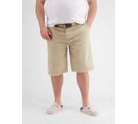 Bermudas LERROS "Chino-Bermuda mit Gürtel, in Großen Größen", Herren, Gr. 5XL, beige (light dune beige), 98% Baumwolle, 2% Elasthan, Hosen Bermudas (54058860-5XL) light dune beige