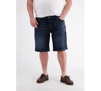 Bermudas LERROS "Denim Bermuda aus flexiblem Baumwollmix, große Größen", Herren, Gr. 42, blau (dunkelblau), 99% Baumwolle, 1% Elasthan, Hosen Bermudas (99374549-42) dunkelblau