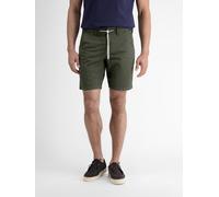 Bermudas LERROS "Leichte Twill-Bermuda für Herren", Herren, Gr. 33, grün (deep olive), 97% Baumwolle, 3% Elasthan, Hosen Bermudas (85341648-33) deep olive