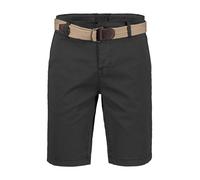Bermudas LERROS "LERROS Chino-Bermuda mit Gürtel, in Großen Größen", Herren, Gr. 4XL, extraweit, grau (schwarz graphite), 98% Baumwolle, 2% Elasthan, Hosen Bermudas (27716108-4XL)