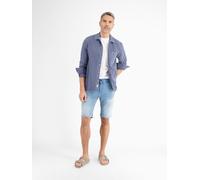 Bermudas LERROS "LERROS Herren Denim-Bermuda in Comfort-Stretch", Herren, Gr. 36, blau (light blau used wash), 99% Baumwolle, 1% Elasthan, Hosen Bermudas (48183864-36) light blau used wash