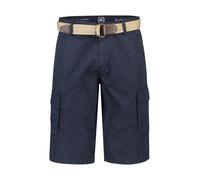 Bermudas LERROS "Unifarbene Cargobermuda mit Gürtel", Herren, Gr. 31, blau (classic navy), 100% Baumwolle, Hosen Bermudas (60967554-31)
