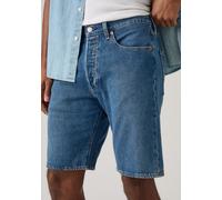 Bermudas LEVI'S "501 ORIGINAL SHORTS", Herren, Gr. 33, N-Gr, blau (early nights shorts), Denim/Jeans, Obermaterial: 99% Baumwolle, 1% Elasthan, normal kniefrei, Hosen Bermudas, Jeans-Bermudas mit Stre