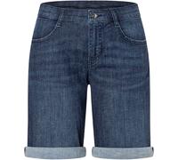 Bermudas MAC, Damen, Gr. 38, N-Gr, blau (schwarz ocean wash), Denim/Jeans, Obermaterial: 97% Baumwolle, 3% Elasthan, gerade, Hosen Bermudas, aus sehr leichter, sommerlicher Qualität mit softem Griff (