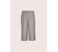 Bermudas MADELEINE "Bermuda Glencheck-Bermuda mit hohem Bund", Damen, Gr. 44, N-Gr, grau (graphit, multicolor), Obermaterial: 54% Wolle mw. 28% Polyester PES. 15% Viskose CV. 3% Elasthan EL., Modern,