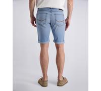 Bermudas PIERRE CARDIN "Jeans Shorts Sisteron", Herren, Gr. 30, N-Gr, ocean blau used buffies, Web, Obermaterial: 84% Baumwolle, 14% Polyester, 2% Elasthan, unifarben, regular fit kniefrei, Hosen Berm