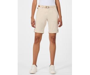 Bermudas RAGWEAR "YOTO", Damen, Gr. 29, N-Gr, ecru, Web, Obermaterial: 98% Baumwolle, 2% Elasthan, unifarben, kniefrei, Hosen Bermudas, Elastischer Twill, leicht gepeached und mit Gürtel (13211123-29)