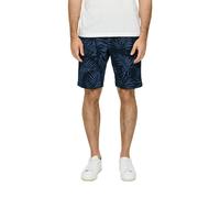 Bermudas S.OLIVER, Herren, Gr. 30, N-Gr, blau, Obermaterial: 97% Baumwolle, 3% Elasthan, bedruckt, regular fit kniefrei, Hosen Bermudas, Sommerhose mit All-Over Print (79353262-30)