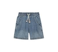 Bermudas S.OLIVER JUNIOR, Jungen, Gr. 140, N-Gr, blau (blau used), Web, Obermaterial: 100% Baumwolle, bequem ca. Mitte Oberschenkel, Hosen Bermudas (69933426-140) blau used