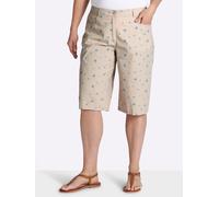 Sheego Bermudas 46 elfenbein-bleu-bedruckt