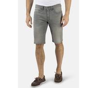 Bermudas STOOKER MEN "5-Pkt Style Summer Denim Bermudas", Herren, Gr. 33, silber (silbergrau denim), Denim/Jeans, 99% Baumwolle, 1% Elasthan, gerade kurz, Hosen Bermudas, Sommer Straight Fit Casual St