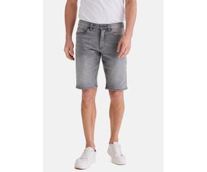 Bermudas STOOKER MEN "5-Pkt Style Summer Denim Bermudas", Herren, Gr. 36, silber (silbergrau denim), Denim/Jeans, 99% Baumwolle, 1% Elasthan, gerade kurz, Hosen Bermudas, Sommer Straight Fit Casual St